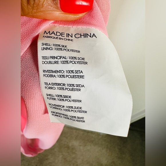 Club Monaco Striped Pastel Maxi Dress Perfect For Vacation 100% Silk Size 12 NWT - Picture 12 of 13